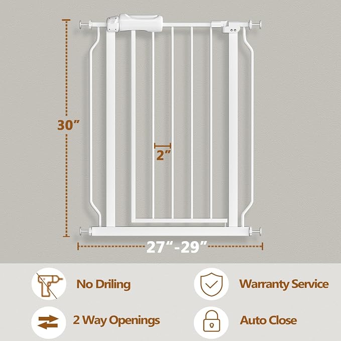 Fairy Baby 27 Inch to 29 Inch Wide Narrow Baby Gates for Small Doorways