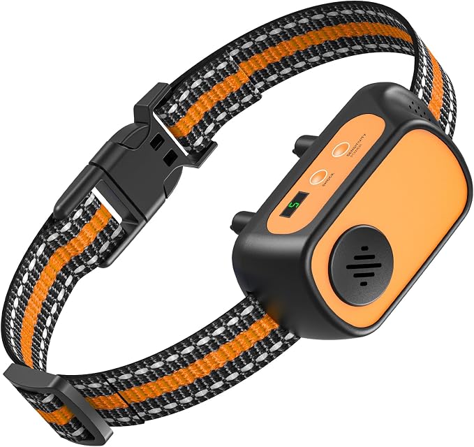 Dog Bark Collar for Large Medium Small Dogs, Rechargeable Smart Bark Collar, Anti Barking, Humane Dog Training Device with 5 Adjustable Sensitivity Beep Vibration
