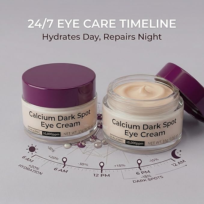 Calcium Dark Spot Eye Cream 2 Pack | Anti-Aging Eye Cream for Dark Circles, Sagging and Elasticity