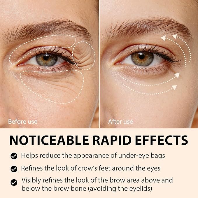 Instant Eye Tightener, Eye Temporary Tightening Gel - Easy-Wear Formula to Visibly Smooth Appearance of Lines & Wrinkles, Eyes Area Primer