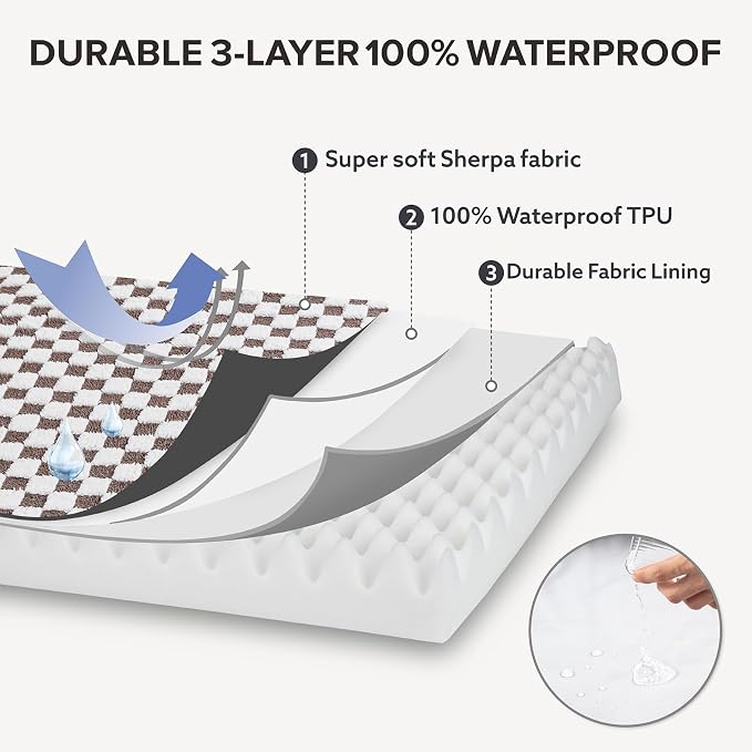 JOEJOY Dog Bed for Large Dogs, XLarge Orthopedic Dog Bed with Removable Washable Cover, Cute Modern Plush & Memory Egg Crate Foam Dog Bed, 42 x 28 inch, Cofffee