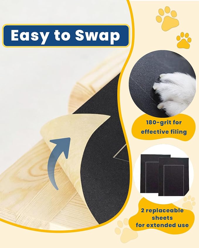 Adjustable Dog Nail Scratch Board with Treat Drawer