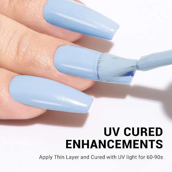 MelodySusie Thick Baby Blue Gel Nail Polish,0.5fl oz Soak Off UV LED Spring Summer Macaron Blue Gel Polish Gift for Women Nail Art Manicure Salon DIY Nail Design Decoration at Home-253