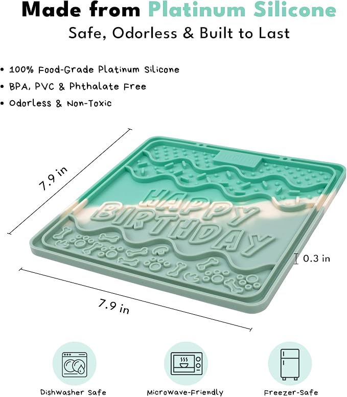 CHEWFFON Dog & Cat Lick Mat, Birthday Silicone Licky Pad, Sunset Glow
