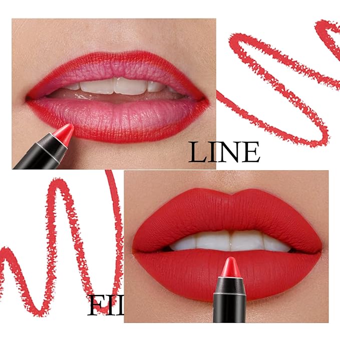 Boobeen Velvety Creamy Matte Lip Liner - Full Coverage High Pigment Waterproof Long Lasting Lipstick for Women, Matte Lip Color with Smooth Finish