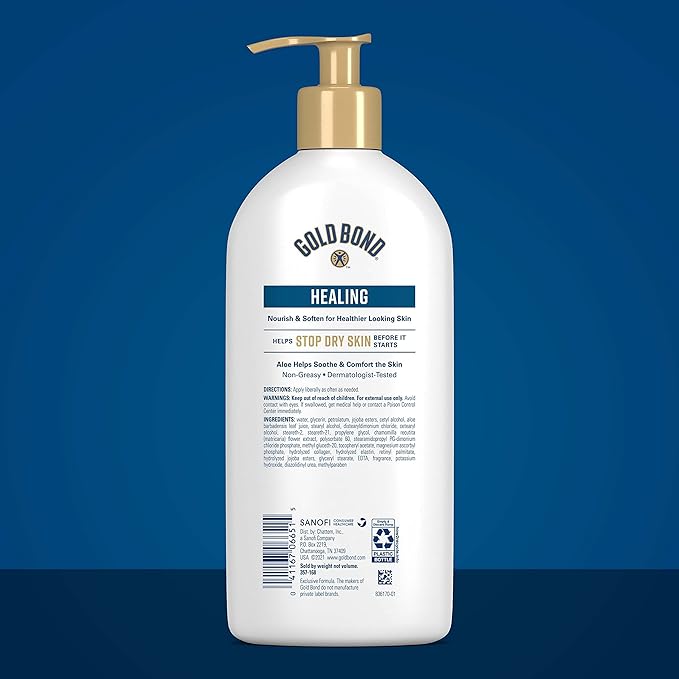 Gold Bond Healing Hydrating Lotion, 14 oz., Body Lotion with Aloe, Moisturizes, Immediate 24-Hour Hydration