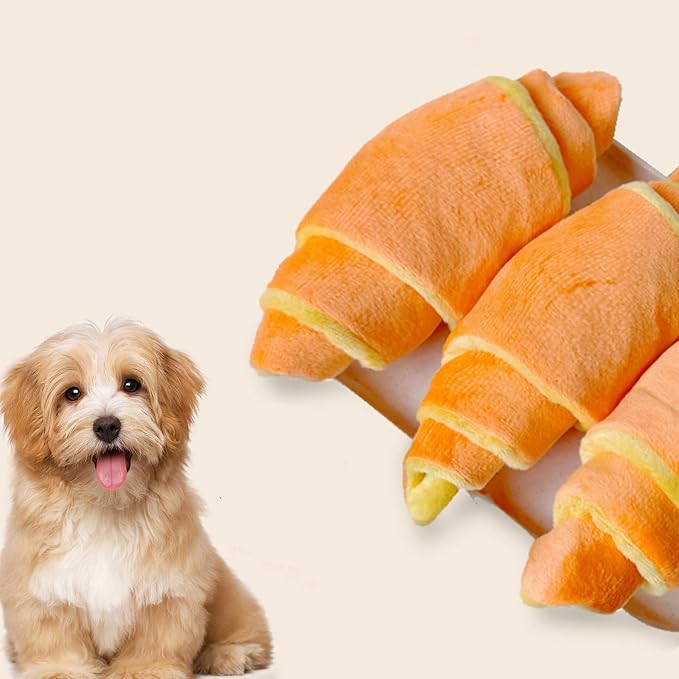 Interactive Dog Chewing Toy Treat Dispenser Plush Fabric Squeaky for Small and Puppy Entertainment and Chewing