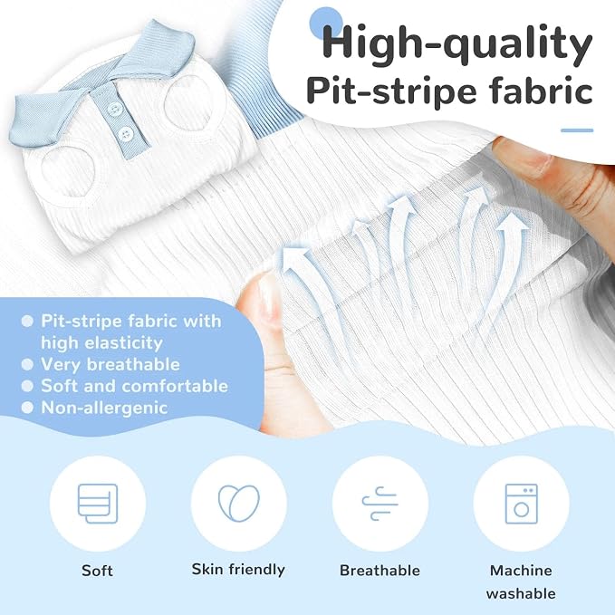 Dog Tshirts for Small Dogs Polo Shirt Stretchy Dog T Shirt Breathable Dogs Cooling Vest Girl Boy Puppy Dachshund French Bulldog Frenchie Chihuahua Clothes