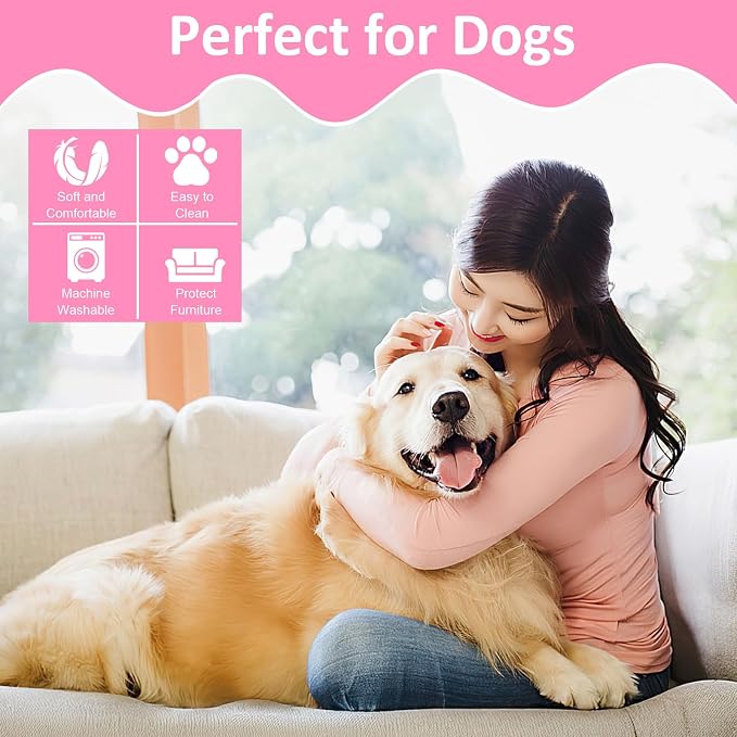 Dog Blankets for Medium Dogs, Cat, Premium Soft Dog Blankets for Small Dog | Washable, Puppy Blanket Dogs Essentials for Puppies (1, Pink, 41" x 30")