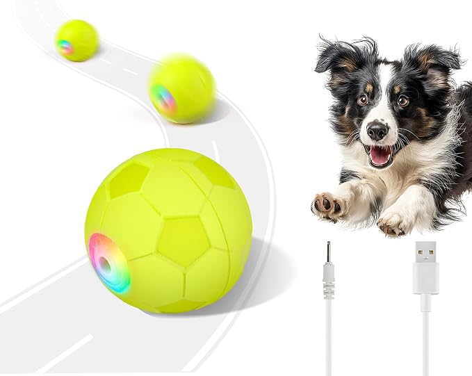 ALL FOR PAWS Interactive Dog Toy, Smart Moving Ball with 2 Play Modes, E-TPU Material, USB Rechargeable Motion-Activated Bouncing Ball for Medium Large Dogs, Automatic Rolling Keeps Dog Busy