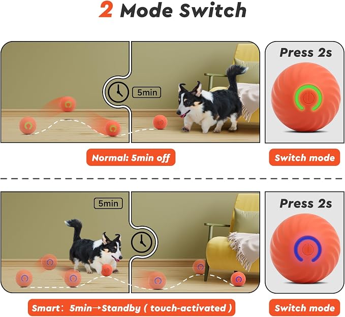 Interactive Dog Toys – Treat Dispensing Puzzle Ball, Food Dispenser Slow Feeder, Enrichment Toy to Keep Dogs Busy, Durable Dog Ball with Knitted Covers for Small Medium Dogs （Orange）