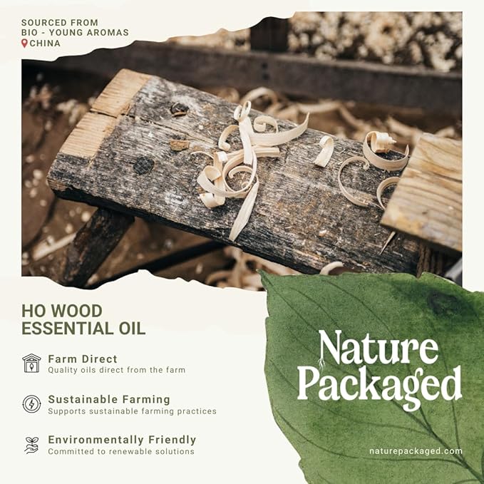 Ho Wood Essential Oil Direct from Malagassi - Ho Wood Essential Oil for Diffusers, Candle-Making, Soap-Making, Aromatherapy, for Skin and Hair (22lbs)