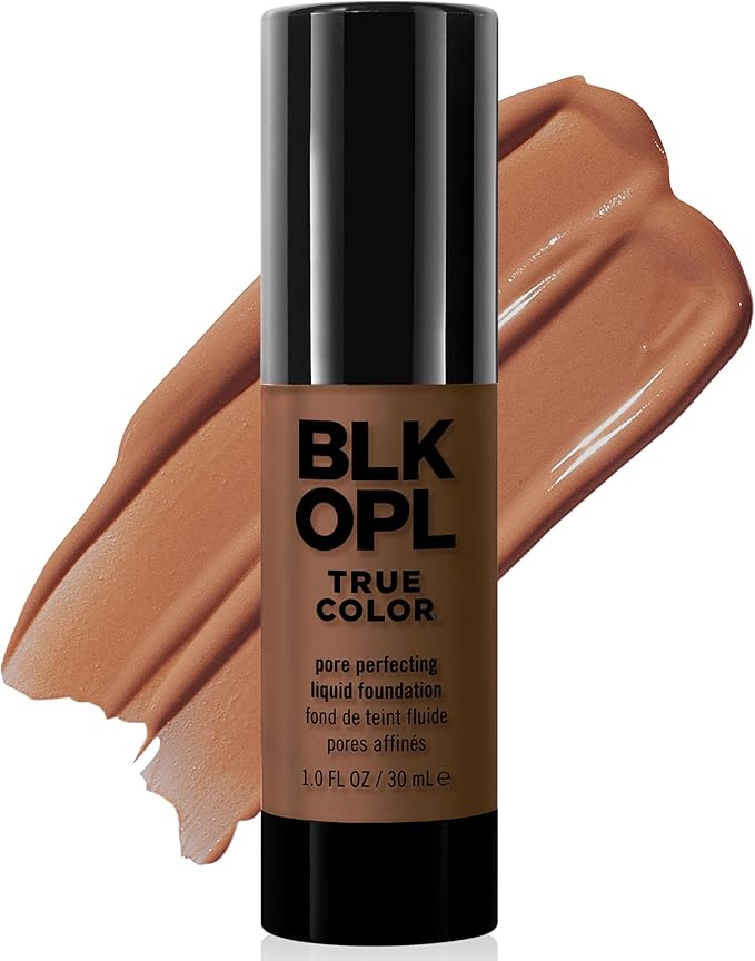 BLK/OPL TRUE COLOR Pore Perfecting Liquid Foundation, Au Chocolat — enriched with Vitamins C & E, paraben-free, fragrance-free, cruelty-free