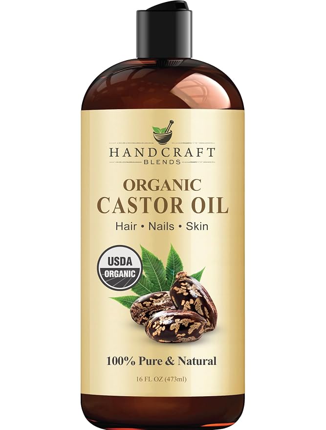 Handcraft Blends Castor Oil for Hair with Lavender Essential Oil and Rosemary Essential Oil Set – 100% Pure & Natural Oils – Carrier Oil for Essential Oils Mixing, Aromatherapy Oils & Massage