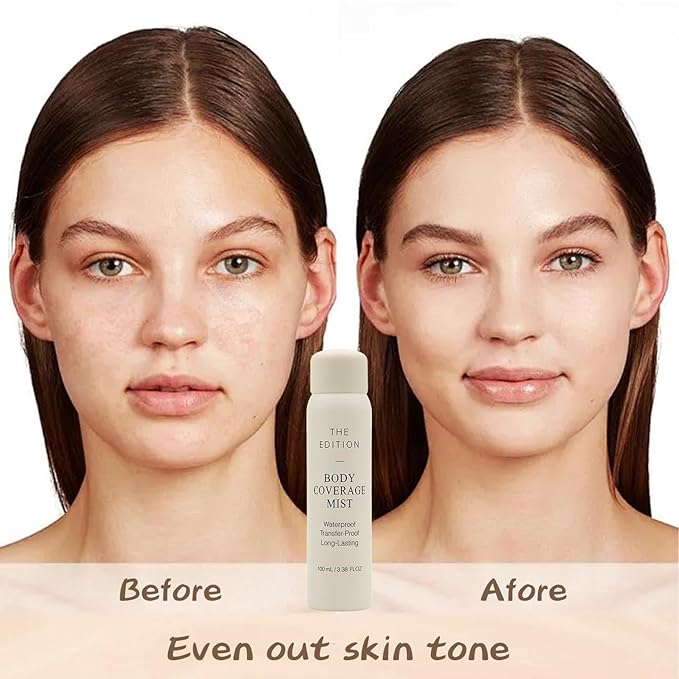 The Edition Body Coverage Perfector Spray – Flawless Full Body & Leg Makeup | Skin-Perfecting Foundation, Tattoo & Scar Concealer, Waterproof, Long-Lasting & Transfer-Proof (Golden Bronze)