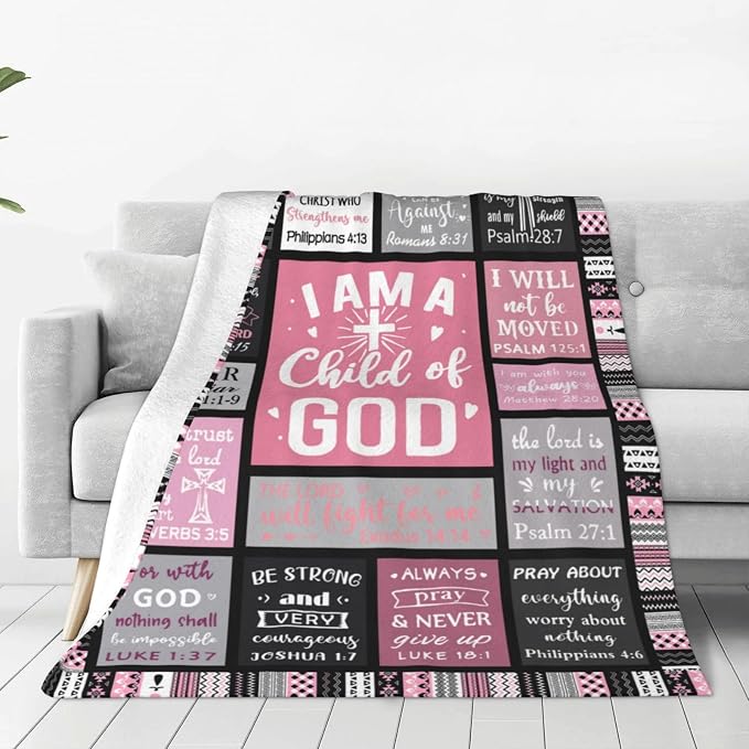 Christian Gifts for Women Faith, Inspirational/Religious/Spiritual Gifts for Adults, Soft Throw Blankets for Women/Men, Personalized Blankets for Adults 50"x 60"