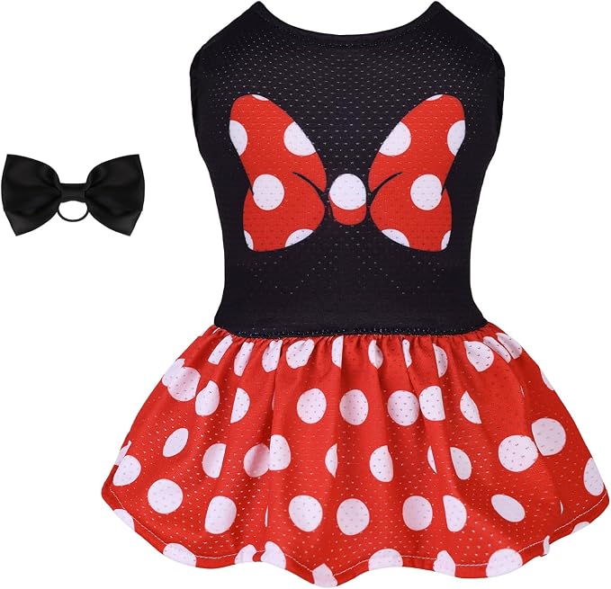 CuteBone Dog Mesh Dress Puppy Sundress Pet Outfit Summer Fashion for Small Dogs Girl Cat Clothes