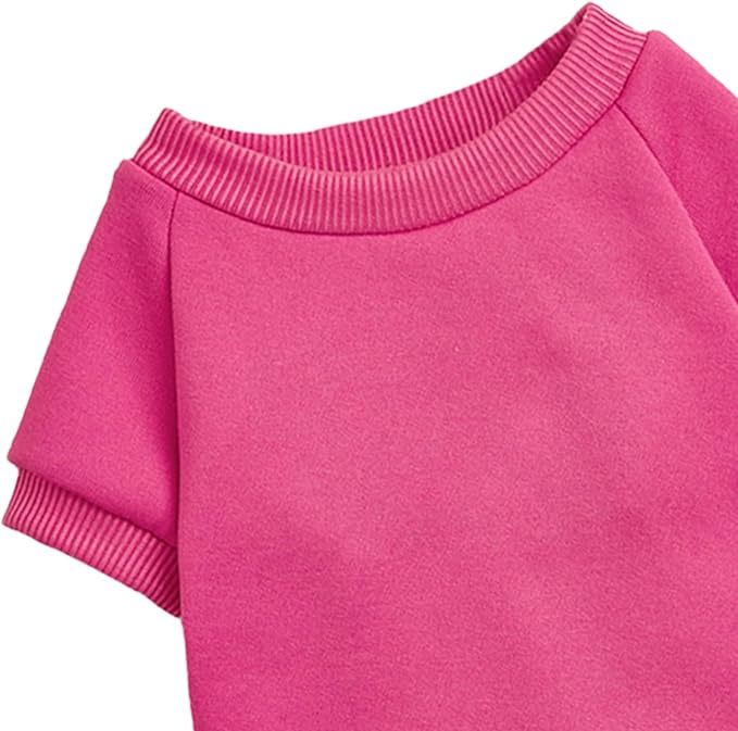 Soft Puppy Sweater for Small Dogs Winter Knit Pullover, Rose L | Elastic Cuffs Pet Clothes, Holiday Party Matching, Fall Winter Daily Outfit, Soft Breathable Machine Washable Sweatshirt