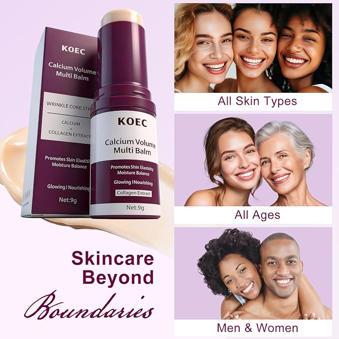 Calcium Daily Skincare Set, Calcium Volume Multi Balm Stick + Eye patch 60ea + Calcium Cream, Firming-Looking Skin & Under-eye hollow plumping, Targets Wrinkles, Fine lines Dark Circles & Puffiness
