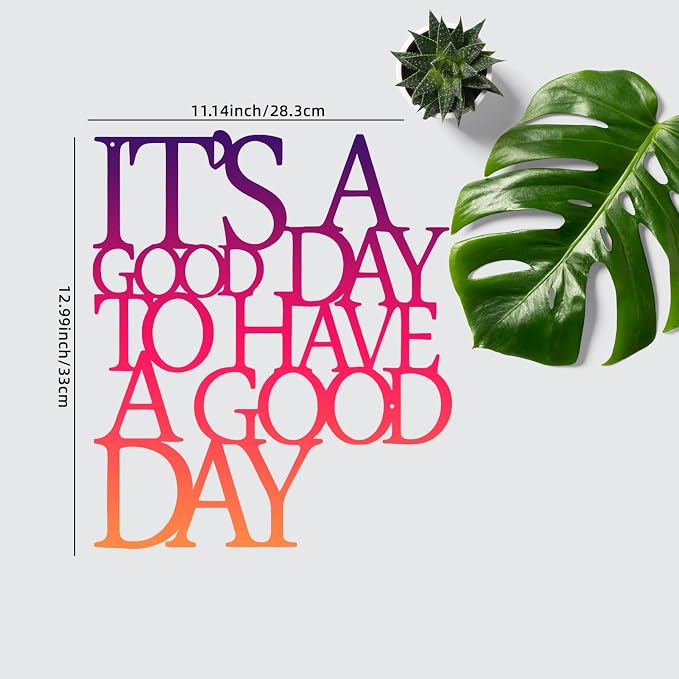 Benziso Motivational Metal Wall Art Inspirational Wall Decor Positive Quotes Wall Decor for Office Living Room Encouragement Gifts (color-2)