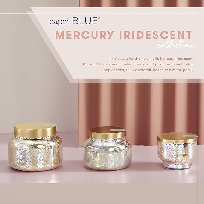 Capri Blue Aloha Orchid Reed Diffuser Set - Includes Scented Diffuser Oil, Diffuser Sticks, and Mercury Iridescent Glass Bottle - Scent Diffusers for Home (5.7 fl oz)