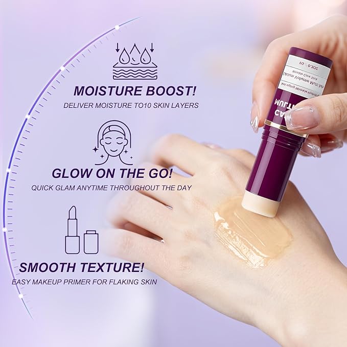 2Pcs Calcium Multi Balm, Wrinkle Multi Balm Stick, Repair & Moisturizing Cream, All-in-One Hydrating Firming Lip Eye Neck Cream, Anti-aging for Face, 0.32 oz/9 g