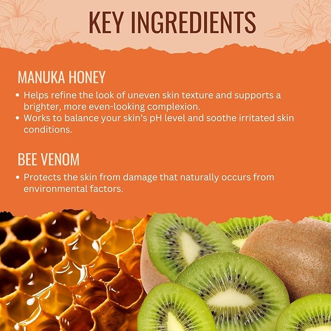 Manuka Lane Manuka Honey & Vitamin C Gel Cleanser for Face and Neck with Kiwifruit Extract | Carefully formulated to keep your skin Hydrating, Revitalising and healthy!