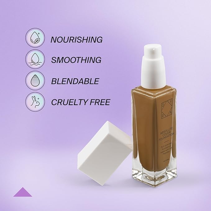 Absolute Cover Foundation #8 | Liquid Medium Coverage Foundation with Natural FInish | Oil-Free Face Makeup | Medium Tan-Deep Shade with Neutral Undertone | 1oz/30ml