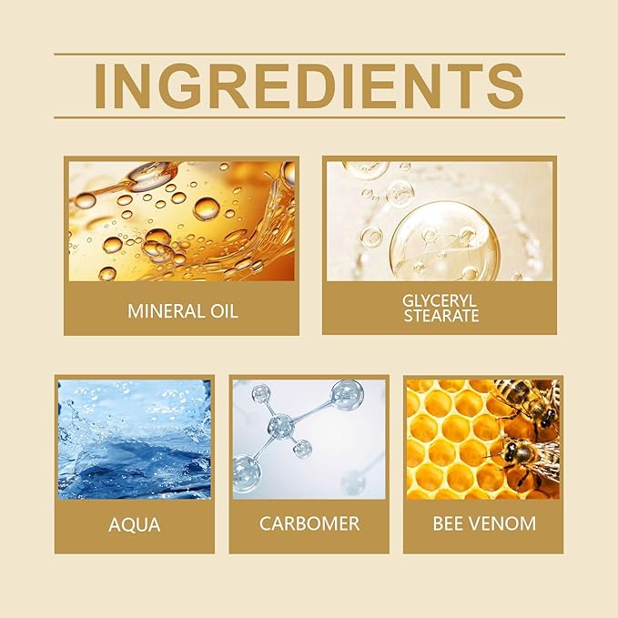 Bee Venom Skin Restoration Cream,bee venom Comprehensive cream,bee venom all in one cream For All Skin Types, Bee Venom Natural Skin Moisturizer,Effectively Reduce Blemishes（1pcs）