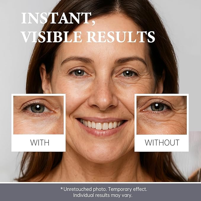 Instant Eye Tightener, Instant Firming Temporary Eye Tightener with Brush Free, Eye Cream for Under Eye Bags, Fine Lines, Wrinkles & Puffiness, Easy-Wear for All Skin Types, 0.67 Fl.Oz & 2 Pack