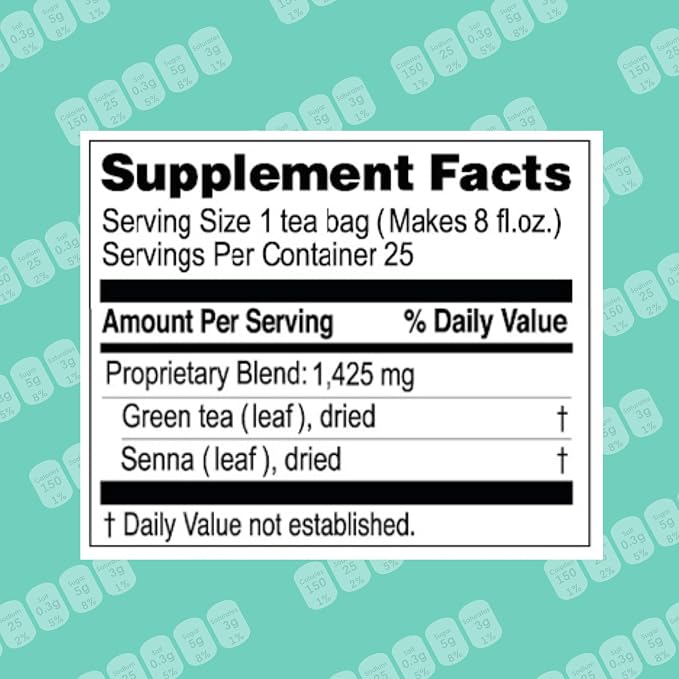 Hyleys Slim Tea Blueberry Flavor - Weight Loss Herbal Supplement Cleanse and Detox - 25 Tea Bags (12 Pack)