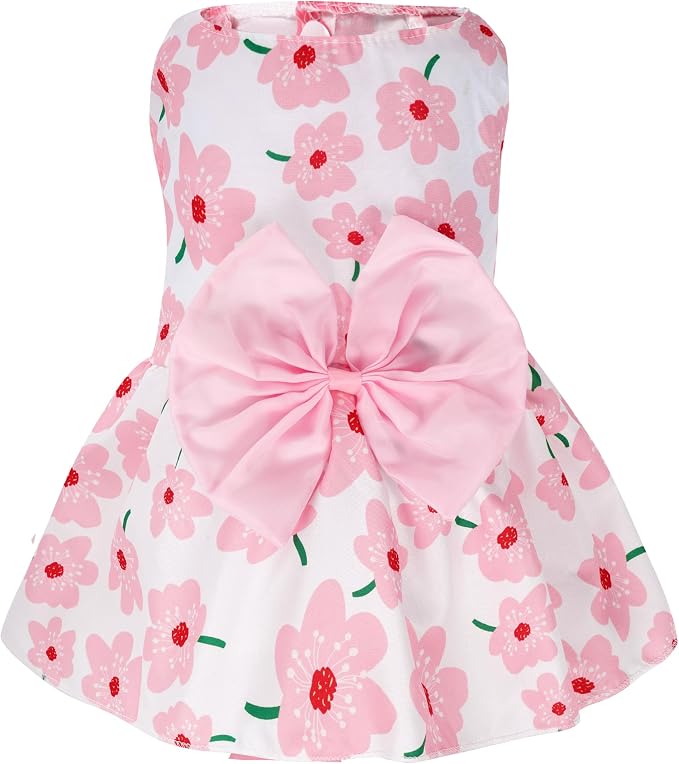 choyaxo Floral Dog Dress Cute Dog Skirt Pet Dress Summer Pet Clothes for Puppy Small Cats