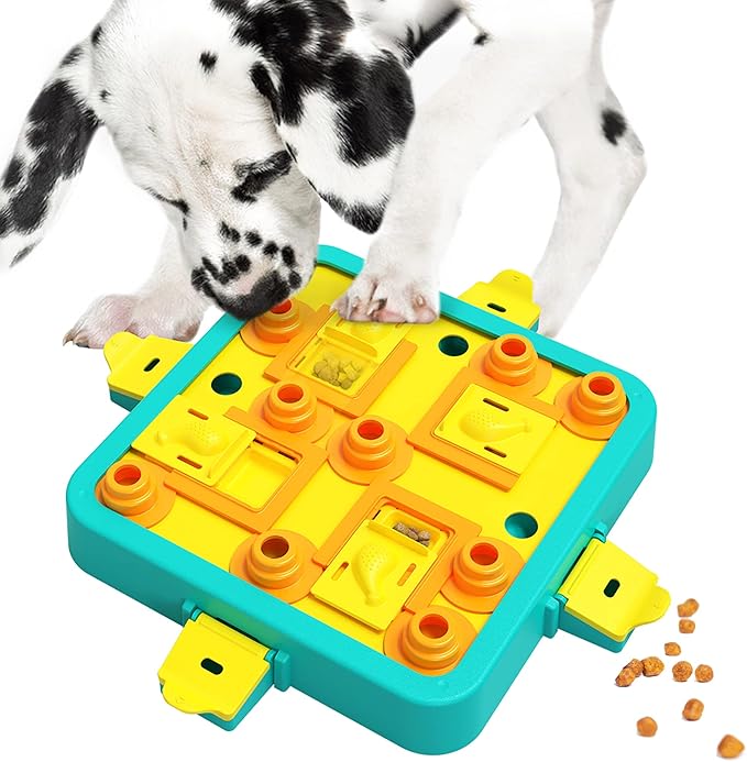 LACCEN Dog Puzzle Toy, Level 3 in 1 Interactive Dog Toys for Boredom, Funny Cognitive Dog Toy for IQ Training Brain Stimulating Games, Treat Dispensing Toy for Smart Large Medium Smart Dogs