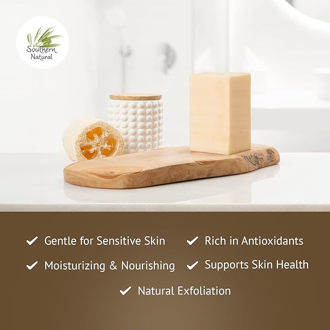 Southern Natural Goat Milk Soap Bar (Variety 3 Pack) Lavender, Southern Bell, Honey Almond - For Dry Sensitive Skin. Great For Face and Body. (Each Bar 4-4.5 oz)