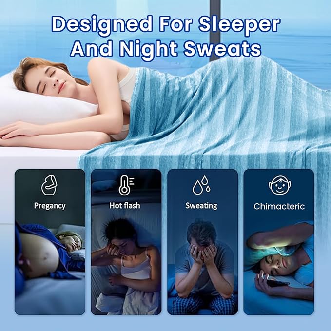 Cooling Blanket for Hot Sleepers Cold Summer Blanket Throw 60"x90" | Cold Summer Bed Blanket Keeps Cool for Night Sweats, Soft Lightweight Breathable Sofa Blankets for Kid Adults