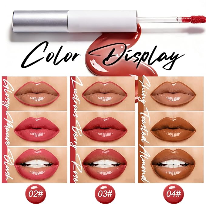 Dual-Head Lip Liner and Gloss Pen, Moisturizing Smooth Long Lasting Waterproof Smudge Proof for Perfectly Defined Lips and Glossy Finish Ideal for Makeup Lovers 03