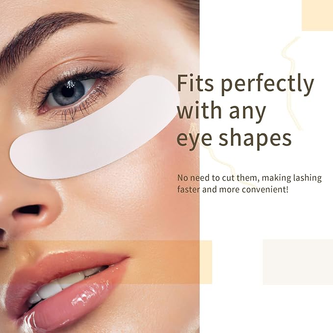 100 PCS Foam Eye Pads for Lash Extensions, Under Eye Pads for Eyelash Extensions, Micro-foam Lash Patches Lint Free, Stick Well, No Tape Needed, Hypoallergenic