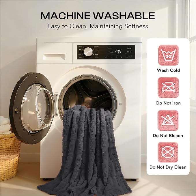 Luciphia 2 Pack Small Dog Blanket, Cozy Fleece Throw for Puppy Cat,57"x40" | Pink Blanket Washable for Medium/Large Dogs, Cute Cover on Bed Couch Crate Car, Puppy Essentials, Dog Gift,2PCs Grey/Beige