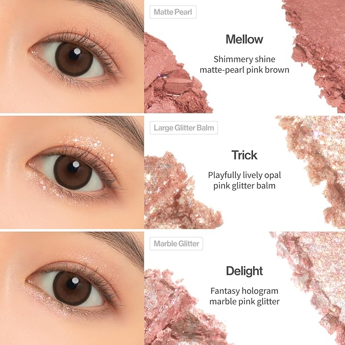 UNLEASHIA Glitterpedia Eye Palette NO.3 All of Coralpink