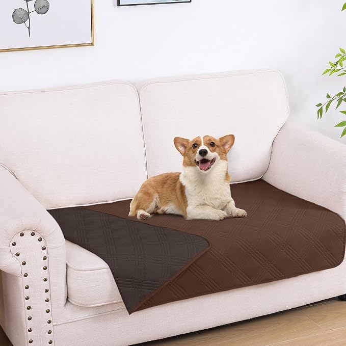 Waterproof Reversible Dog Blanket, Soft Couch Cover for Dogs Washable | Dual-Sided Waterproof Pet Bed Blanket, Resist Stains Spills & Pet Hair, Practical Furniture Protector For Pets, Size 30"x53"
