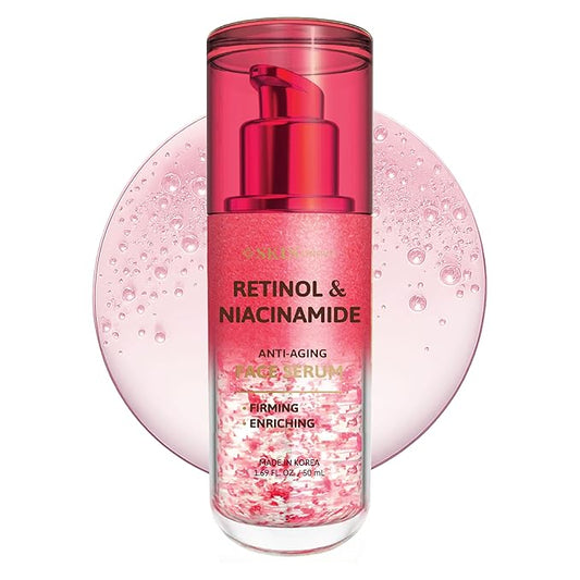 Retinol & Niacinamide Serum For Face – Softens Fine Lines, Refines Pores & Evens Tone For a Smoother Look – Dermatologist Tested, Korean Skin Care, Vegan, Clean Beauty – 1.69 Fl Oz