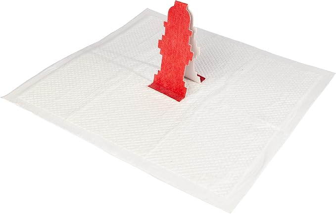 Rocky & Maggie's Pop-Up Fire Hydrant Male Dog Pee Target, 50 Pads/Box | Patented pop-up target, protects walls, for male dogs lifting legs