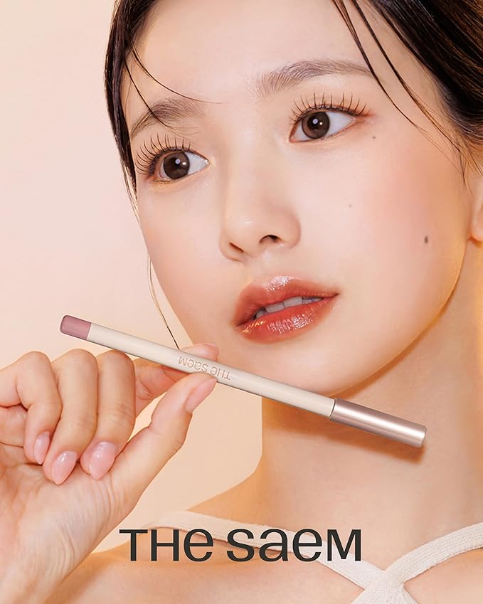 THESAEM Cover Perfection Lip Pencil - Slim, Easy-Blend & Overlip Makeup, Creamy Matte Lip Liner, Long-Lasting with Built-In Sharpener (05 Toffy)