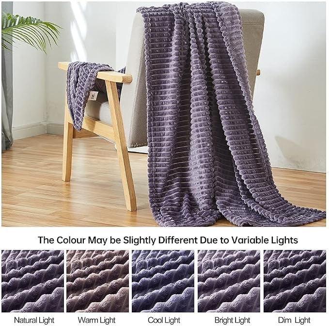 Simple&Opulence Purple Throw Blanket for Couch-Super Soft Fluffy Blankets for Women 50x70 Inches Cozy Lightweight Fleece Blanket for Home Decor