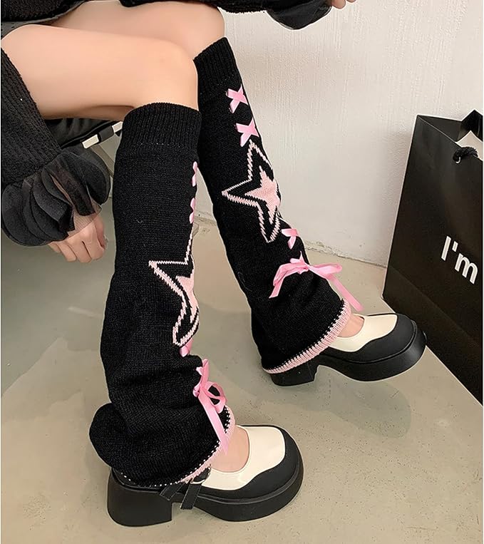 Sexybody Women's Leg Warmers Fashion Knit Warmers Long Socks Cute Y2K Kawaii Japanese Lolita Harajuku Accessories for Girls