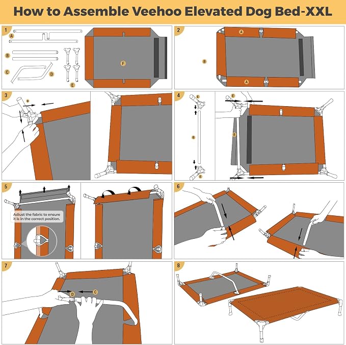 Veehoo Outdoor Elevated Dog Bed Large Sized Dogs, Cooling Raised Dog Cots | Off-ground training platform, portable camping hammock, breathable mesh, easy to clean, no-tool setup, 53"x37", Black Silver
