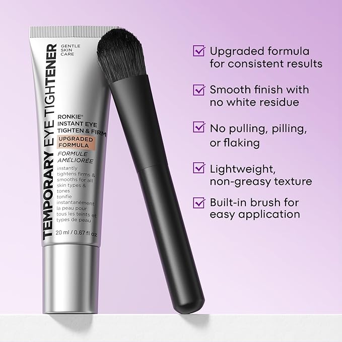 RONKIE Instant Firm Eye Tightener: Upgraded Formula for Women Helps Reduce Eye Bags Puffiness and Wrinkles in 3-5 Minutes When Time Matters 1.34 oz