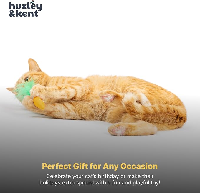 Huxley & Kent Plush Crinkle Catnip Cat Toy, Lil' Pooper