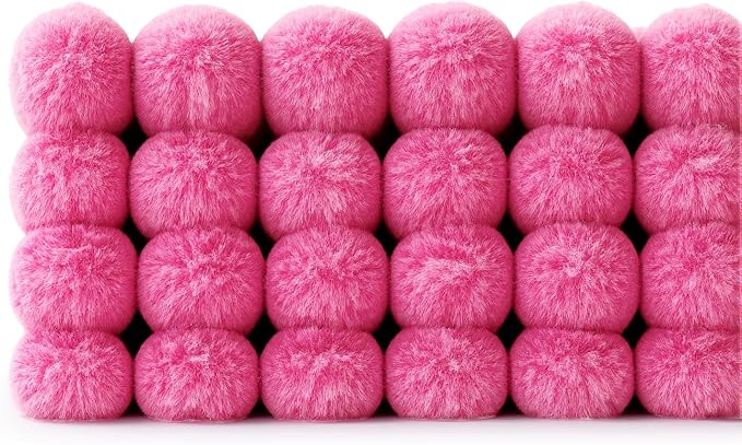 MIULEE Faux Fur Plush Decorative Throw Pillow Covers 18x18, Hot Pink | Set of 4, Striped, Soft Romantic Modern Home Decor, Cushion Cases for Sofa Couch Bed Living Room