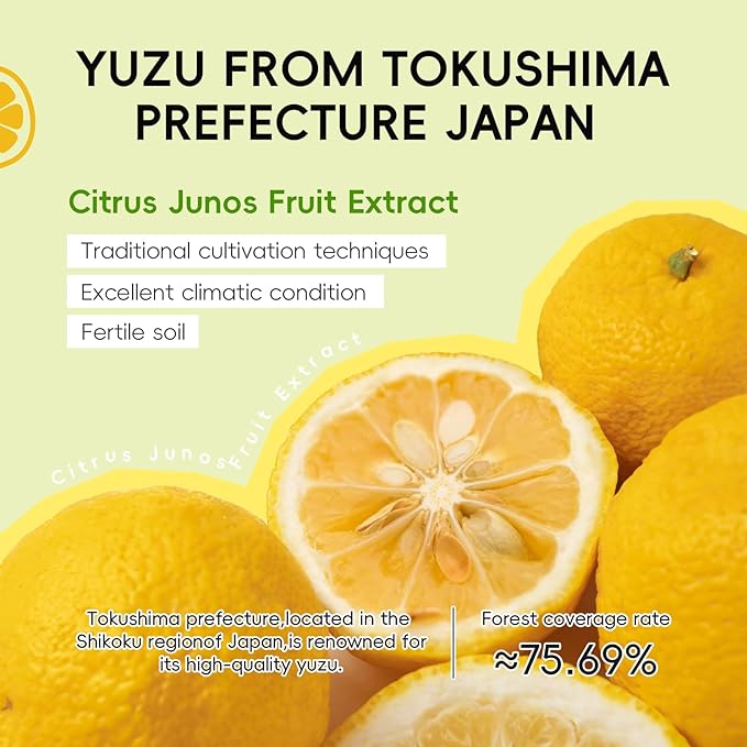 Yuzu AHA BHA Skincare Set for Teens & Young Women - 3.53oz Foaming Cleanser + 5 PCS Exfoliating Sheet Masks + 2.12oz Hydrating Gel Moisturizer | Gentle Exfoliation, Oil Control & Glowing Skin